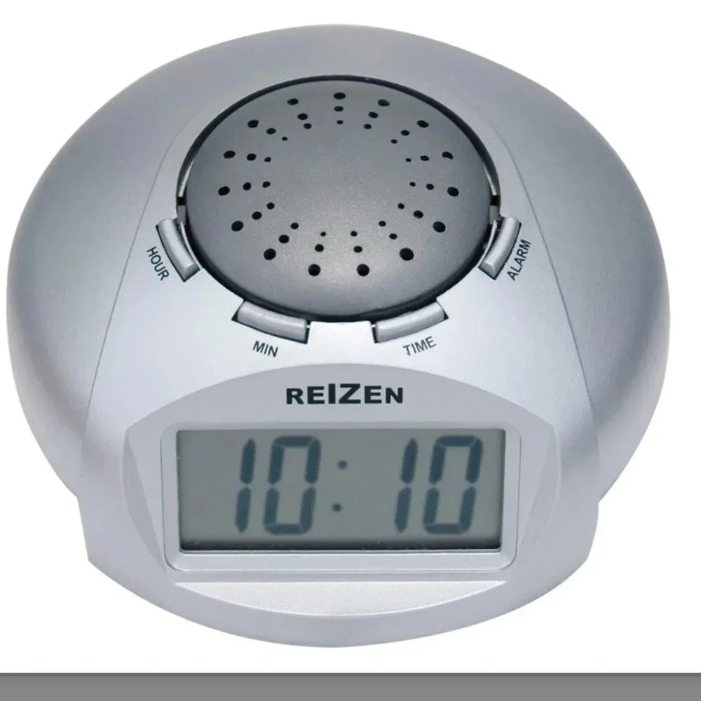 Reizen Big LCD Display Talking Alarm Clock